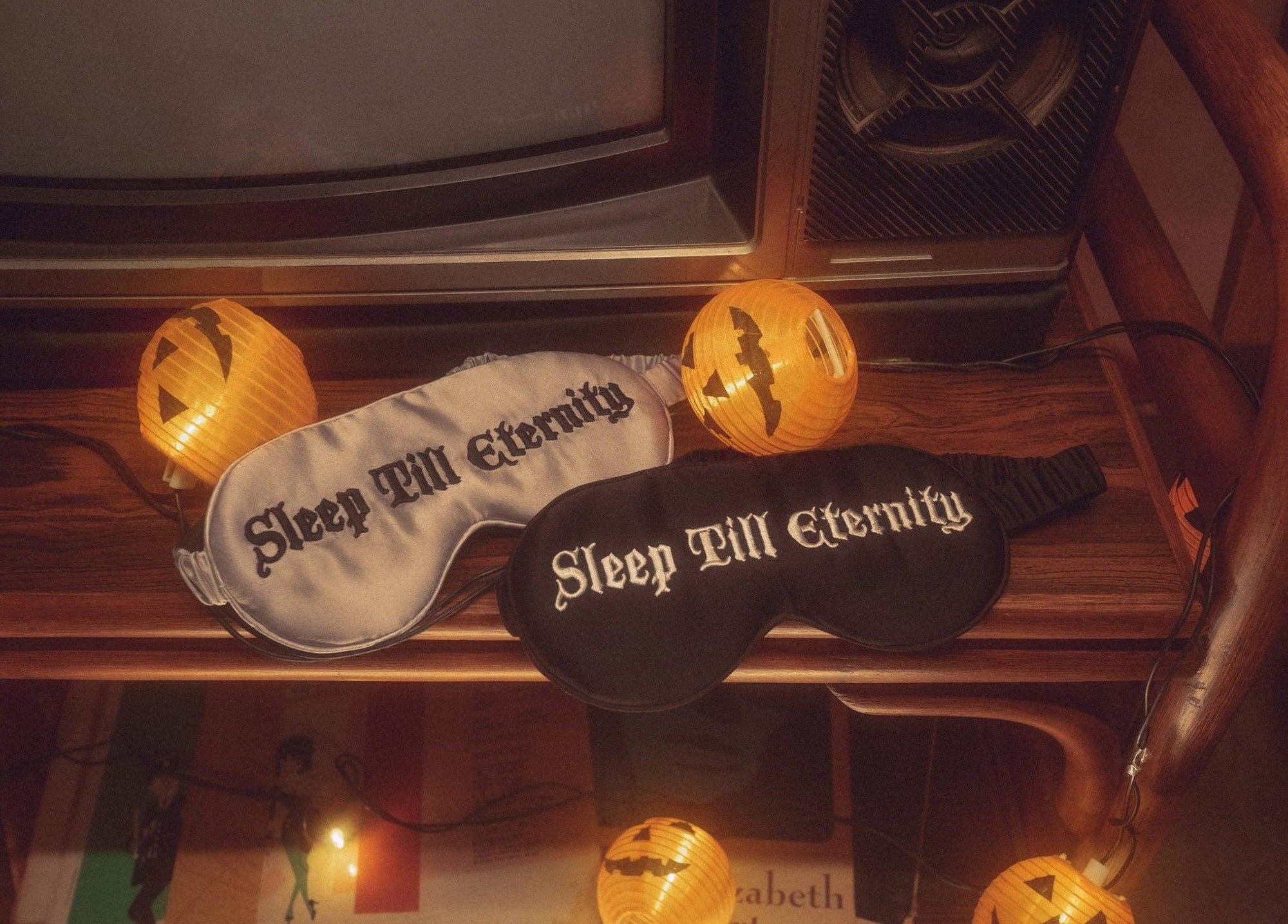 Sleep Till Eternity | Silk Sleep Mask: Deathly [Tired] Black