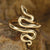 Adjustable Ring with Snake - Bronze