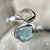 Aquamarine With Herkimer Diamond Sterling Silver Ring
