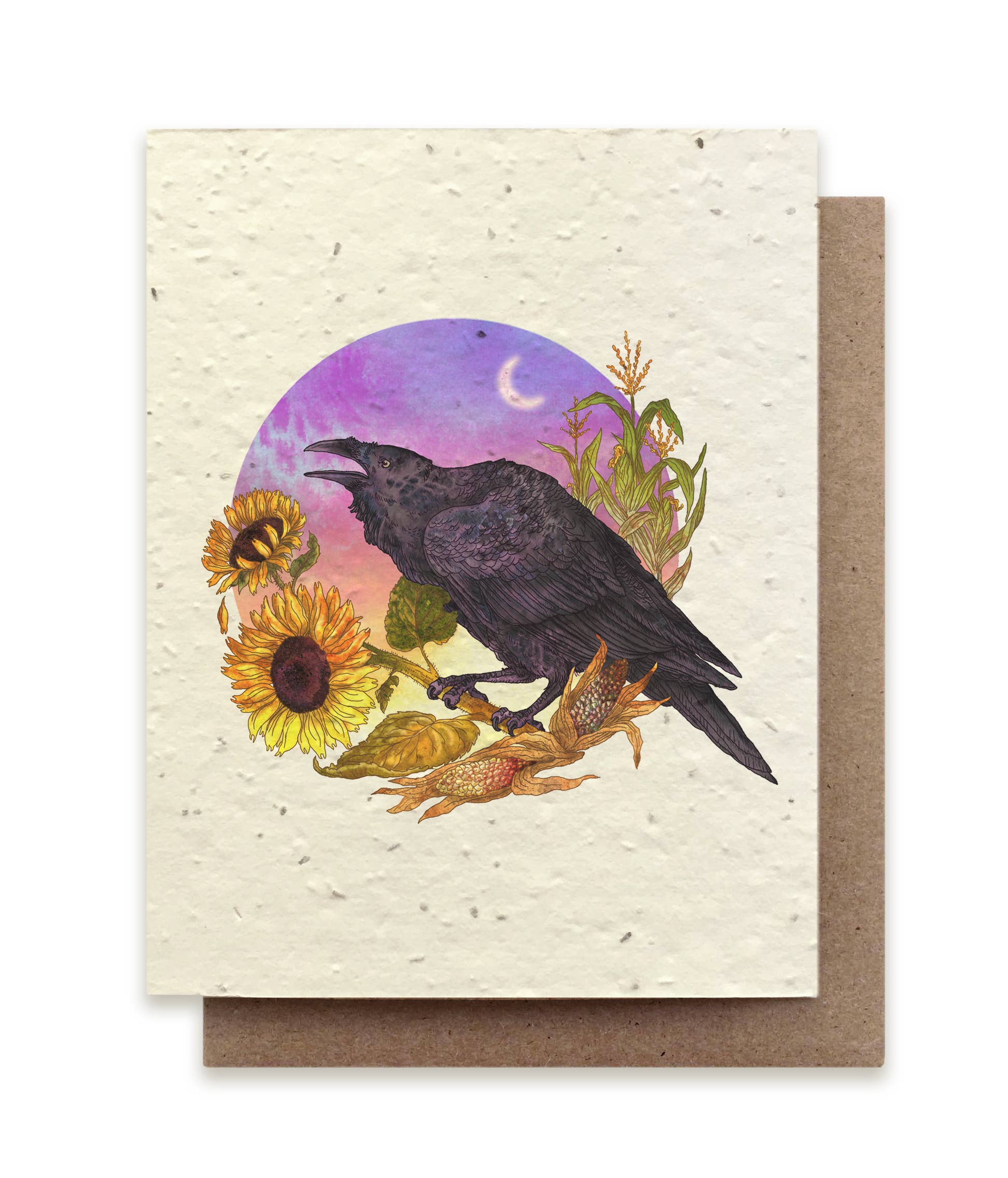 Fall Raven Greeting Cards - Plantable Seed Paper