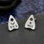 Sterling Silver Ouija Post Earrings 9x6mm