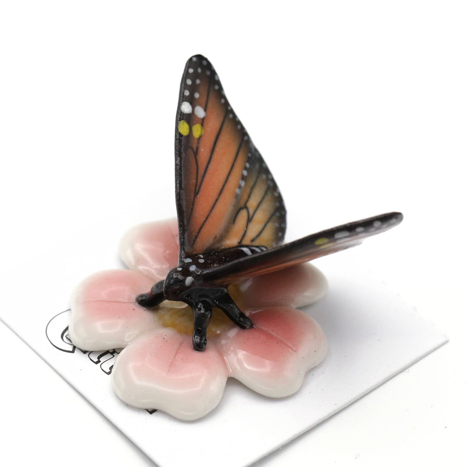 Milkweed Monarch Butterfly Porcelain Miniature