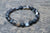 Black Banded Agate Stretch Bracelet - 8mm