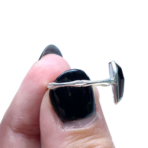 Amethyst Bone-Band Sterling Silver Coffin Ring ⚰️