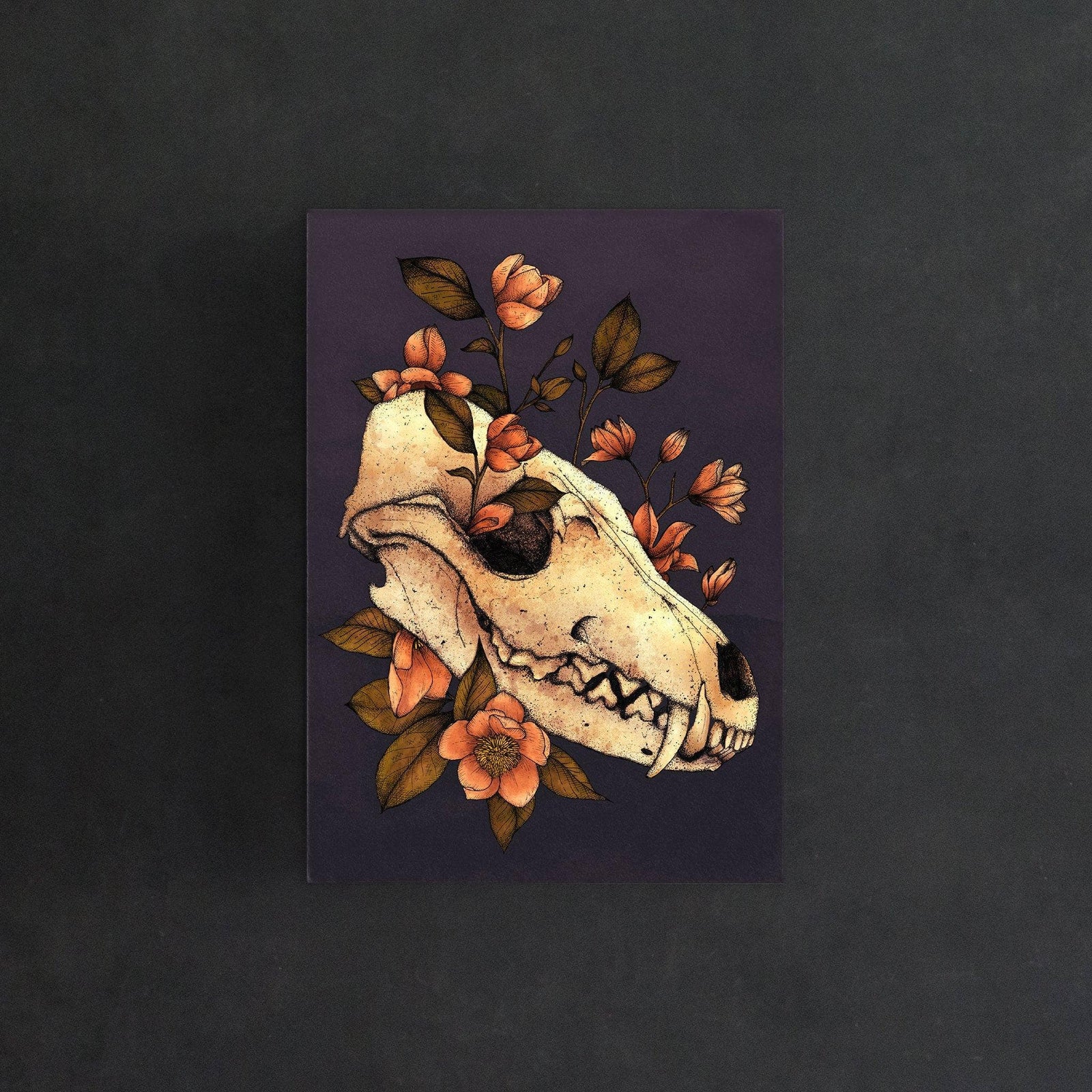 Fox Skull - Postcard Mini Print