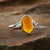 Carnelian Double Terminated Ring