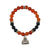Happy Buddha Carnelian & Black Onyx Stretch Bracelet - 8mm