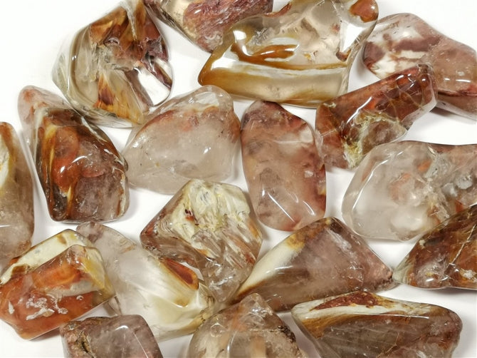 Amphibole Quartz Tumbled Gemstone
