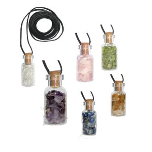 Gemstone Spell Bottle Pendants
