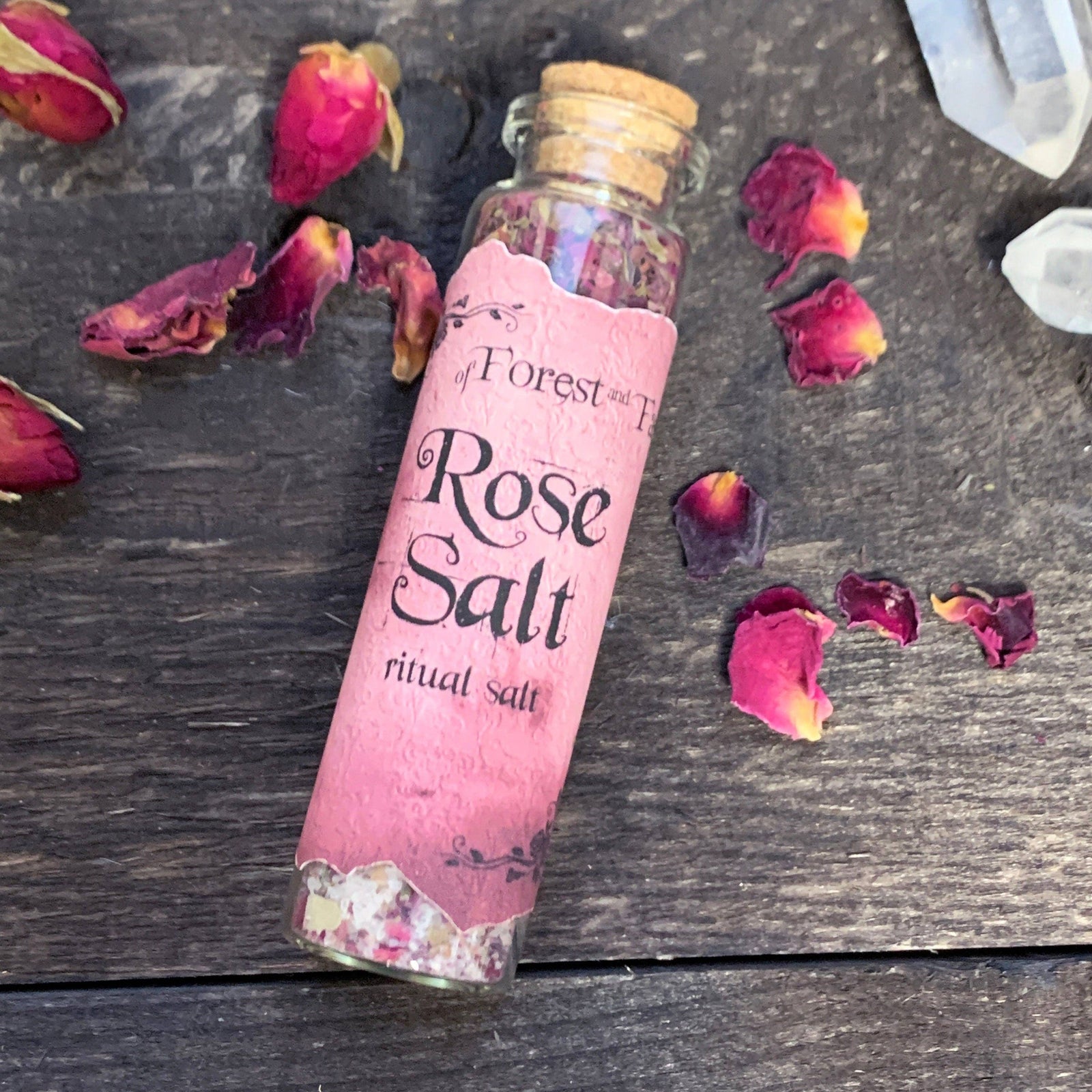 Rose Ritual Salt | Enchanted Salt | Pink Cleansing Salt | Circle Casting | Spellcrafting | Witchcraft | Witchy Altar Tools | Witch Salt