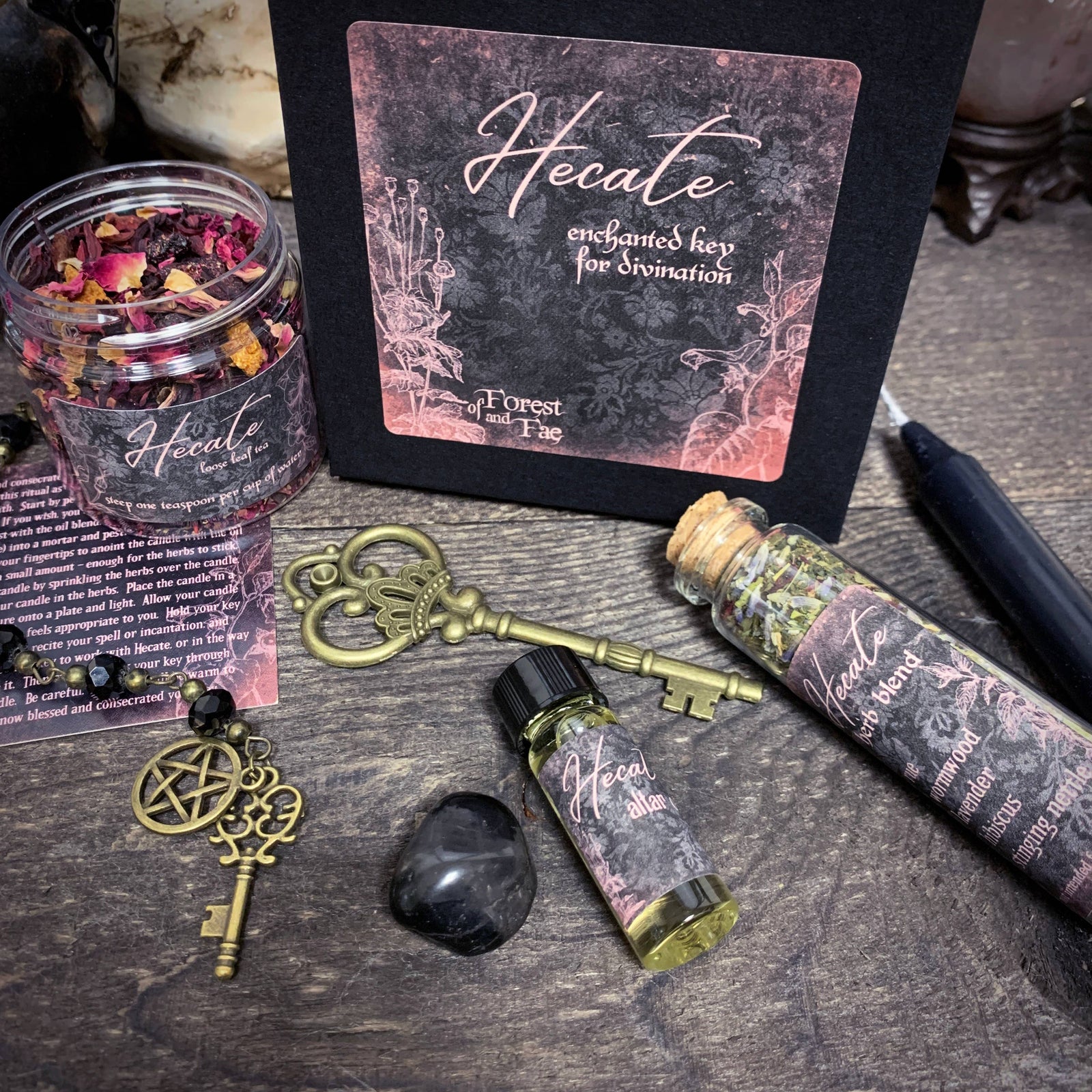 Hecate Enchanted Key DIY Kit | Ritual Kit | Witch Kit | Crossroads | Witchcraft Kit | Wicca | Divination | Skeleton Key Spell | Hekate Kit