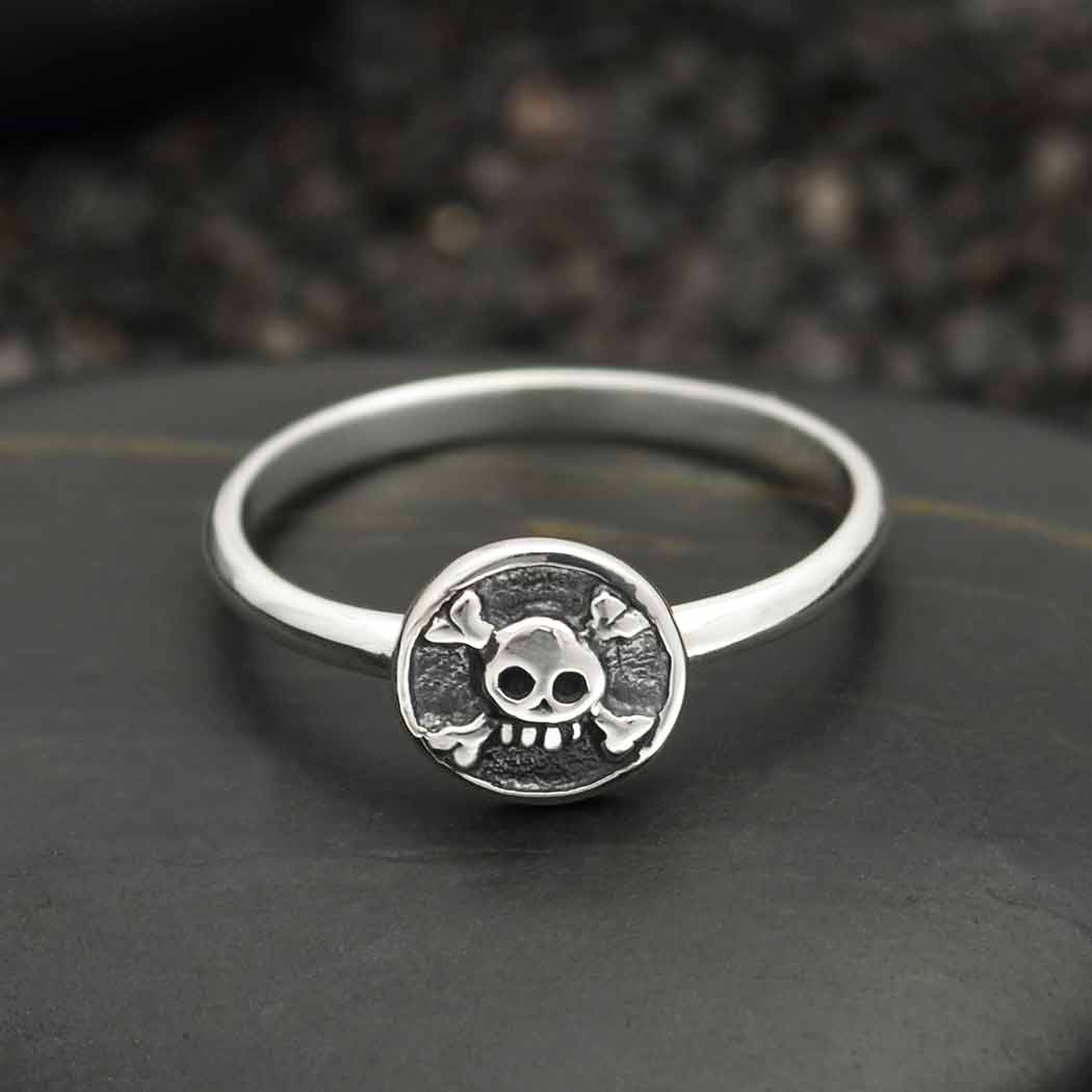 Sterling Silver Skull and Crossbones Ring