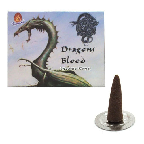 Kamini Dragons Blood Incense Cones in a pack of 10