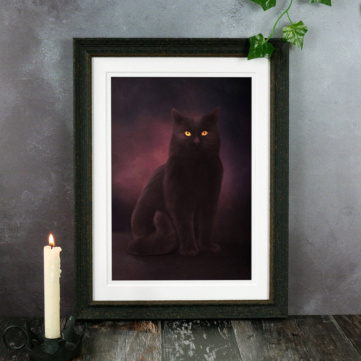 Black Shadow Cat - Giclée Art Print