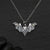 Sterling Silver Bat Necklace with Bronze 18 Inch