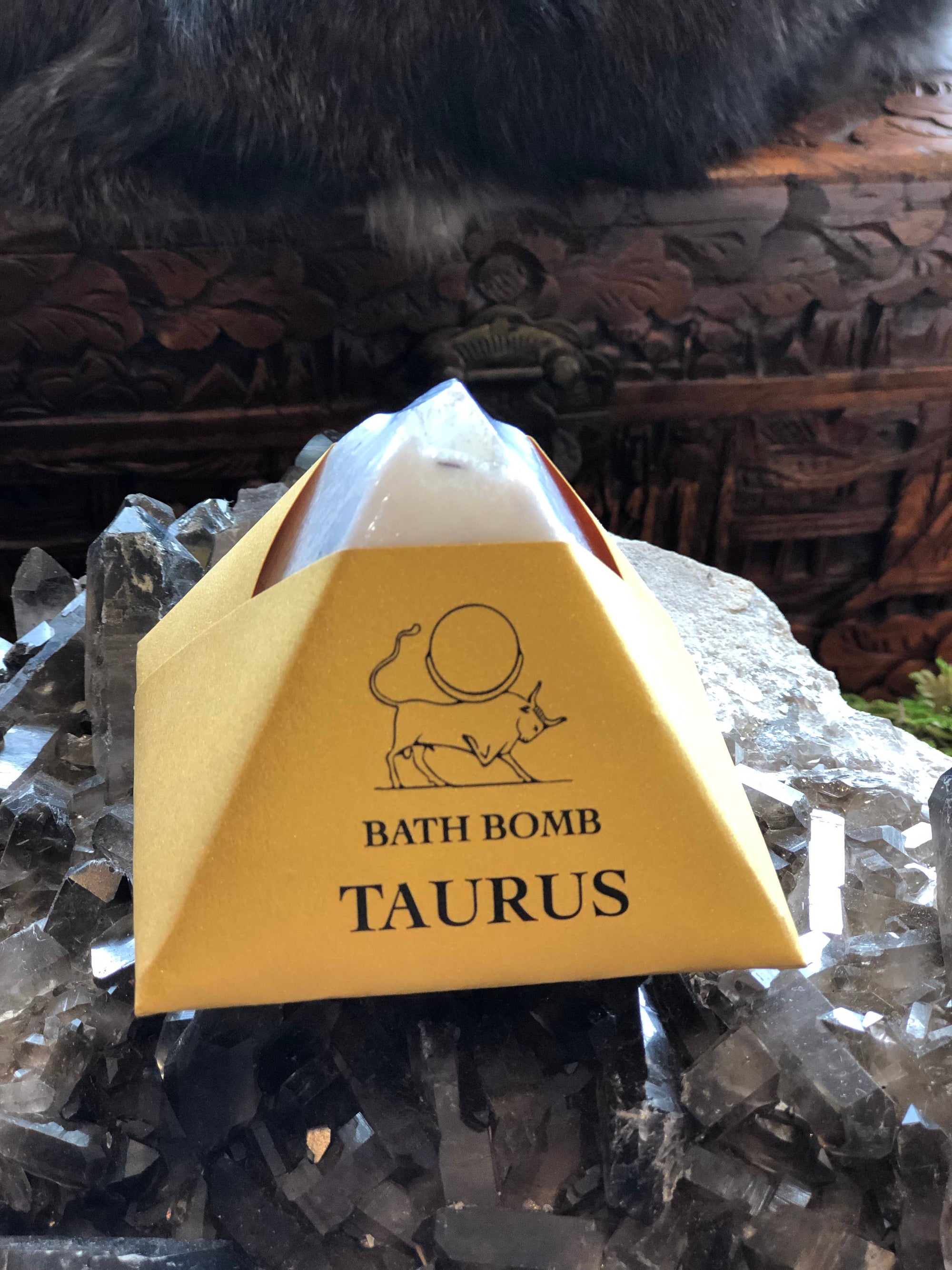Taurus Bath Bomb with Charged Crystal