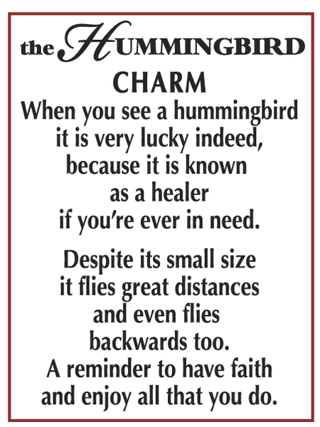 Hummingbird Pocket Charm