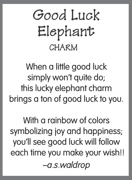 Good Luck Elephants Charm