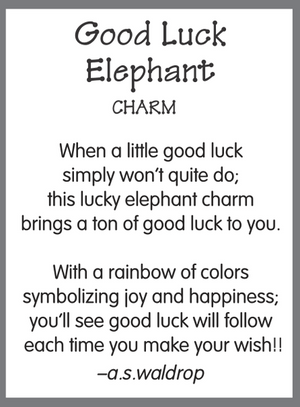 Good Luck Elephants Charm