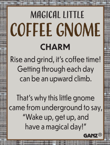 Coffee Gnome Pocket Token Charm