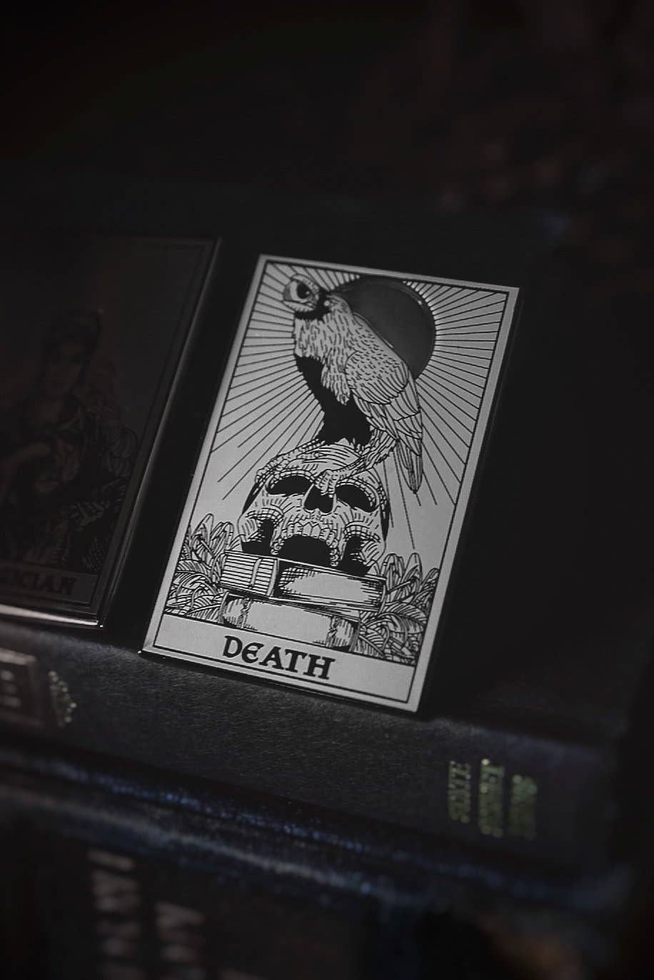 Death Tarot Raven Pin