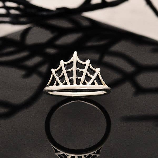 Sterling Silver Spider Web Ring