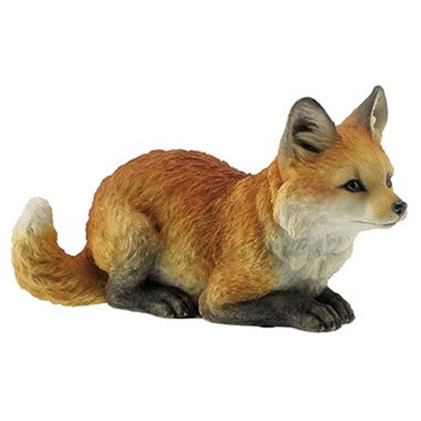 Fox Pup Crouching Figurine