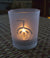 Reiki engraved Glass votive tea light Candle holder - Frosted or Clear 6 styles Reiki symbol, Cho Ku Rei, Sei He Ki, HSSSN, Dai Ku Myo or Om - Cast a Stone