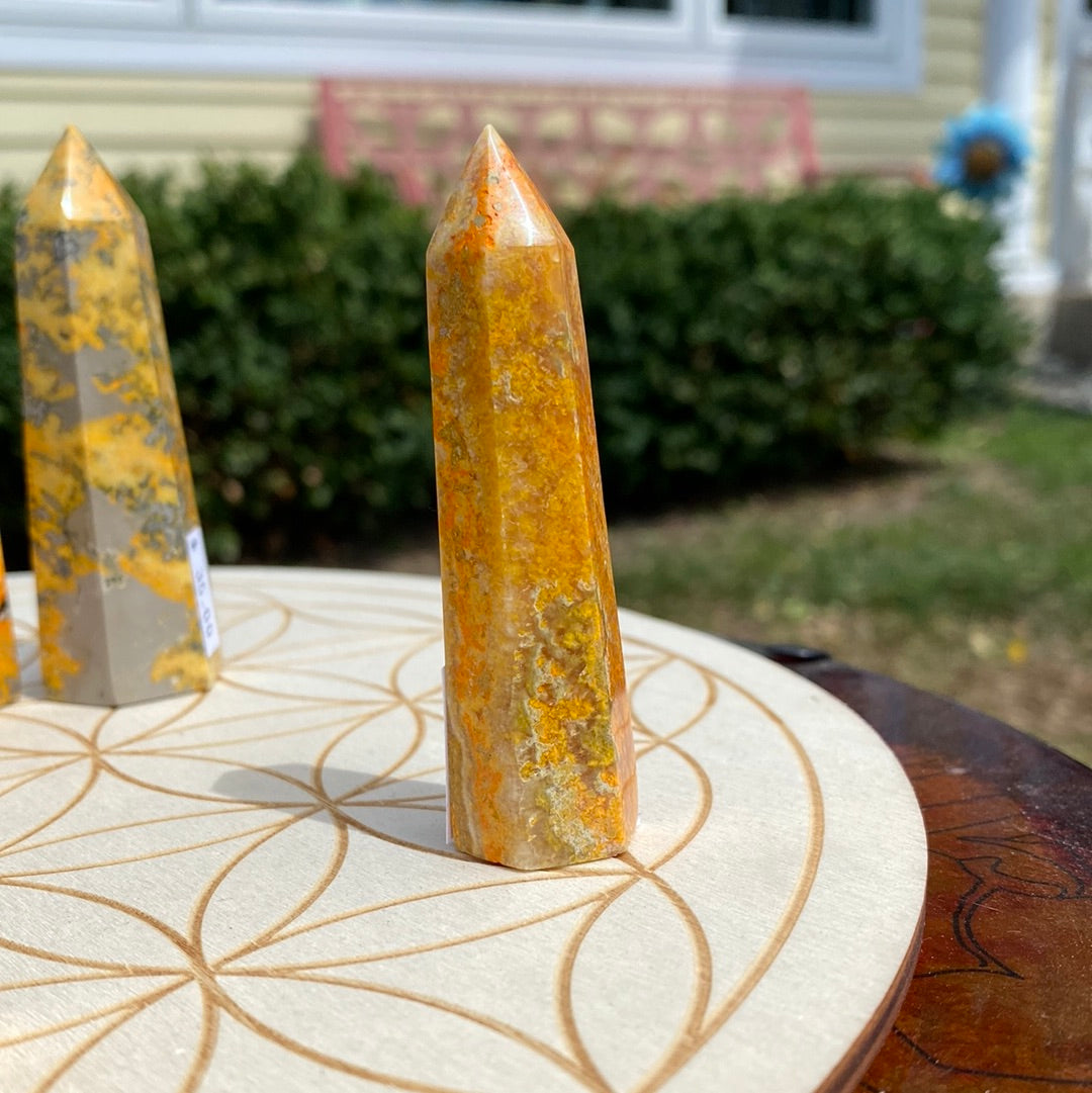 Bumblebee Jasper Point Polished Gemstone