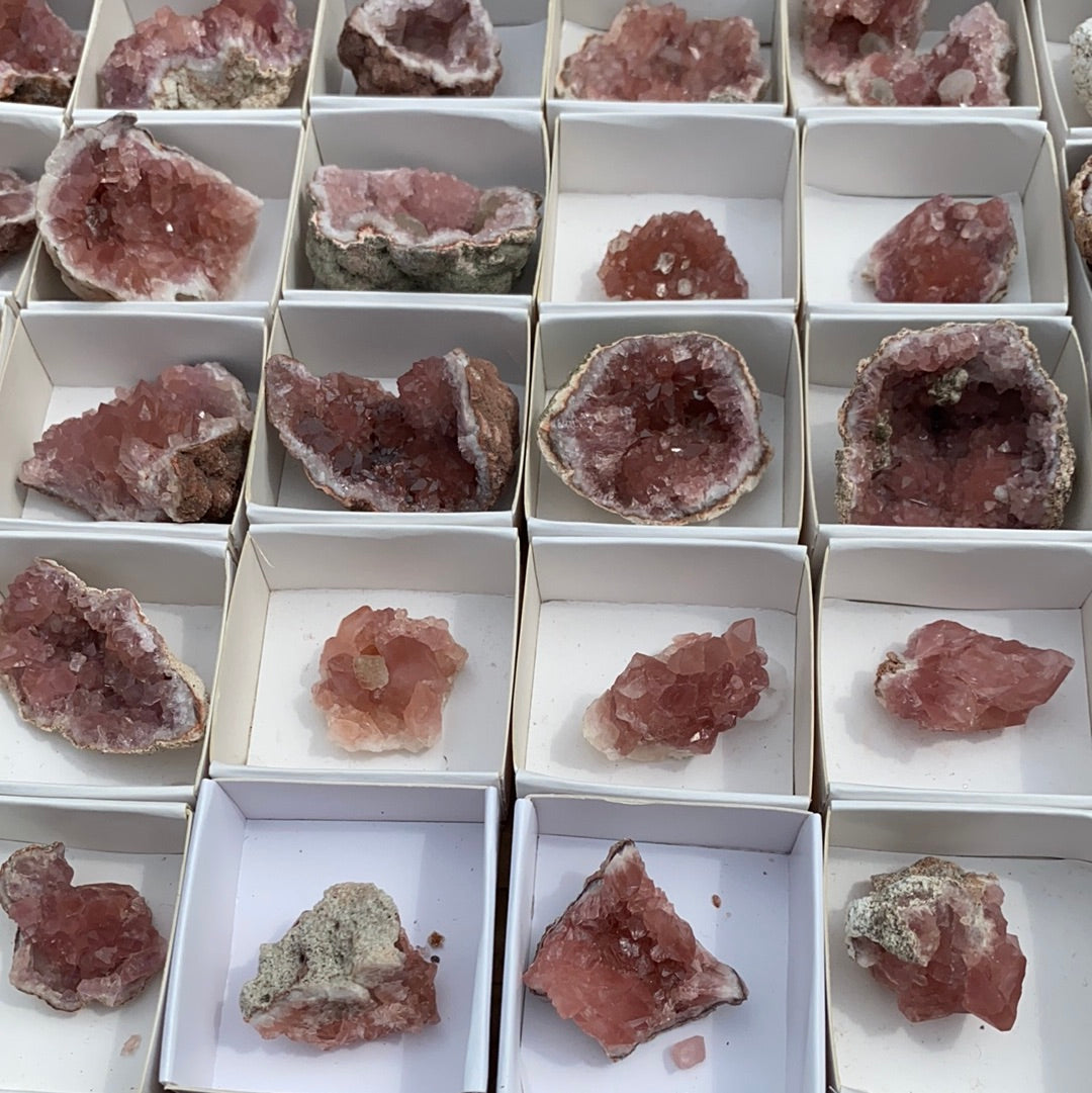 Pink Amethyst Geode Natural Gemstone Cluster