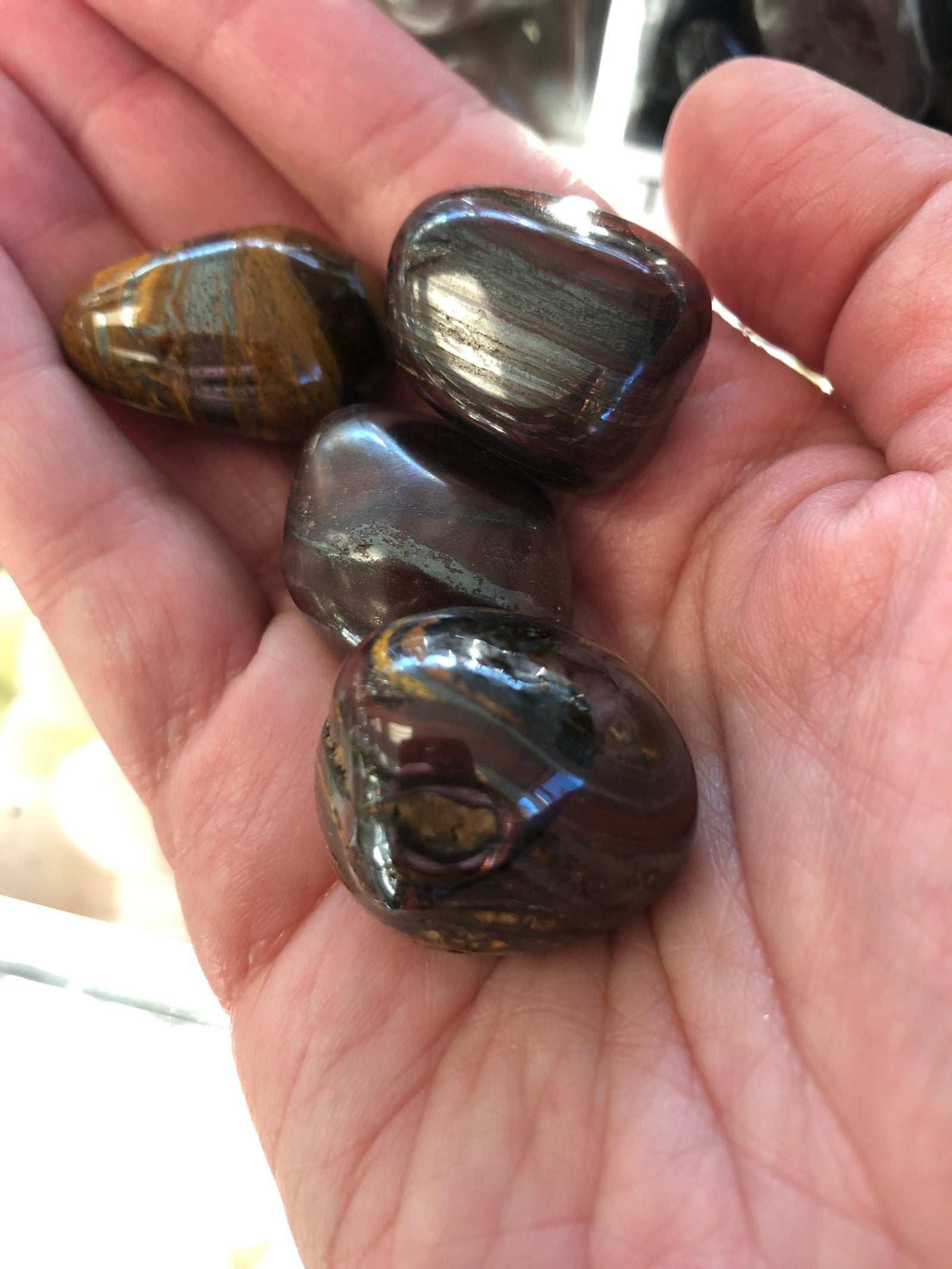 Tiger Iron Tumbled Gemstone