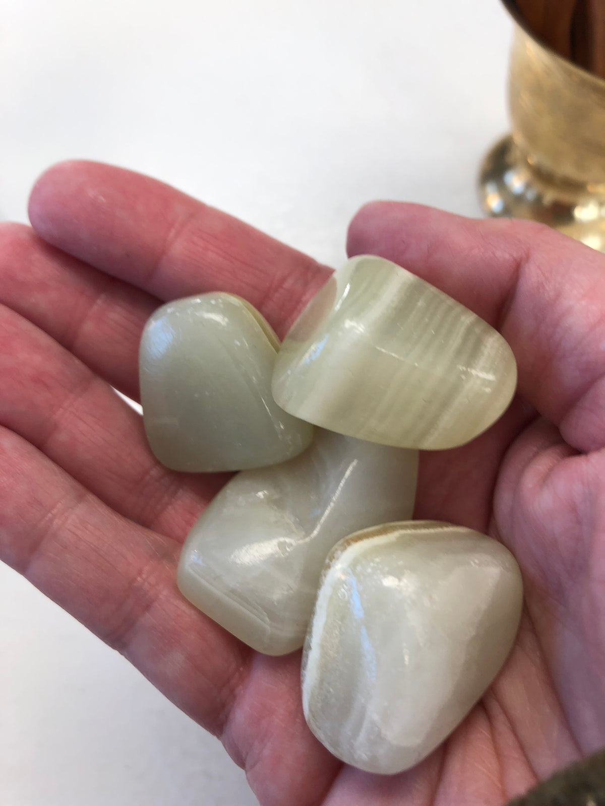 Green Onyx Tumbled Gemstone