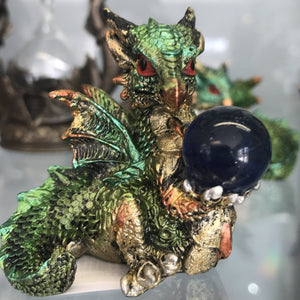 Small Cute Baby Dragon w/Sphere -choose your color! - Cast a Stone