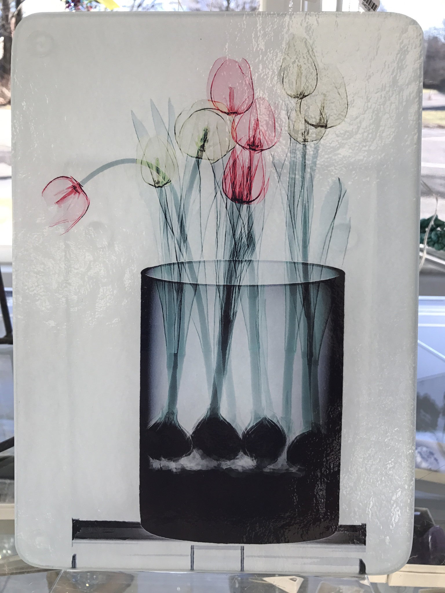 Medium Tulips in Vase X-Ray Cutting Board - Cast a Stone