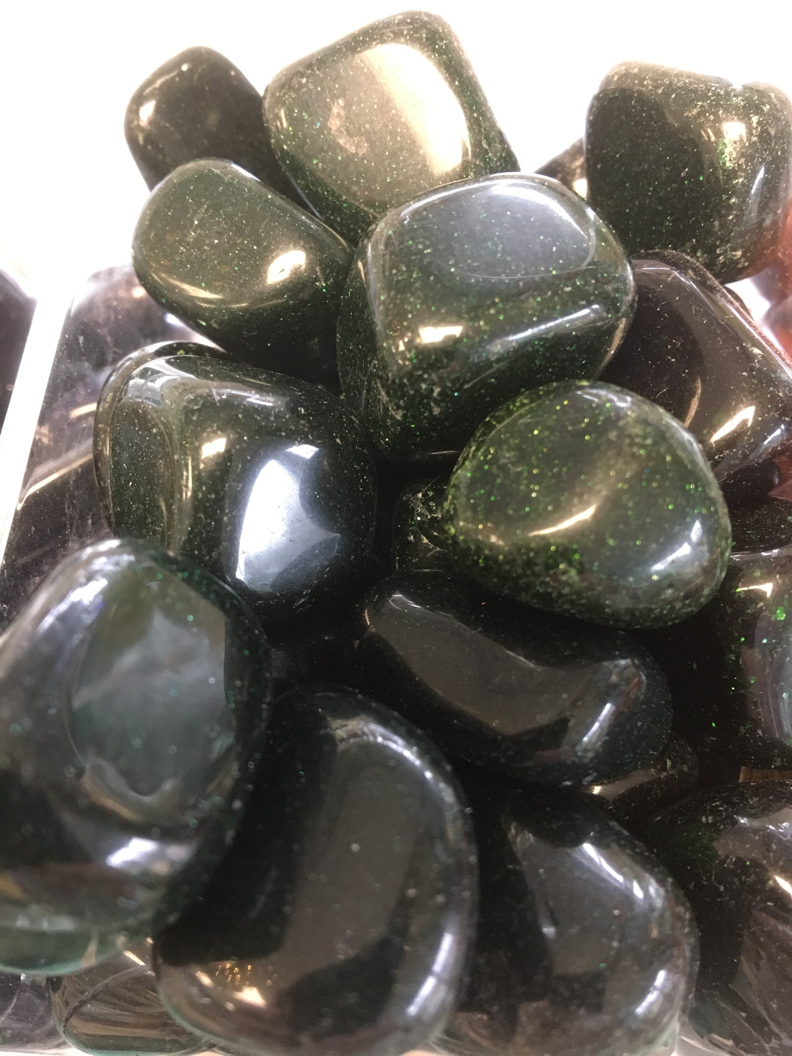 Green Goldstone Tumbled Gemstone