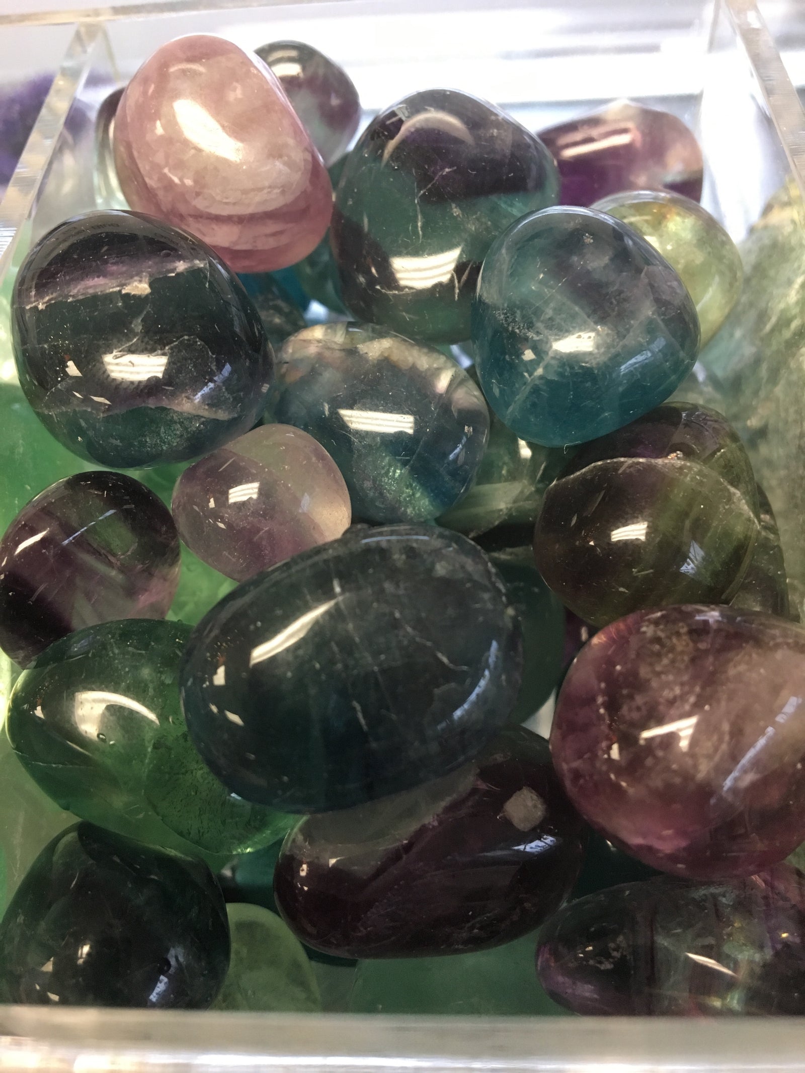 Rainbow Fluorite Tumbled Gemstone