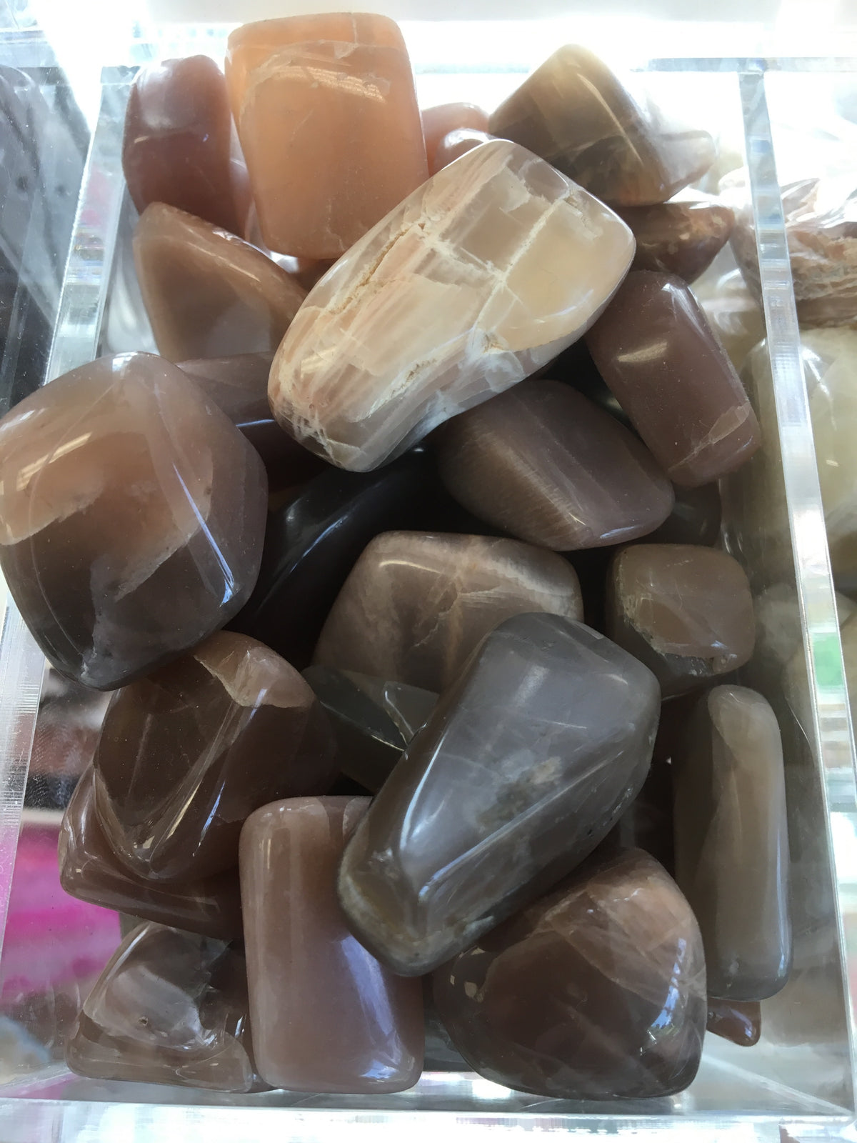 Black Moonstone Tumbled Single Gemstone - Cast a Stone