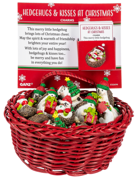 Little Christmas Hedgehog Pocket Charm