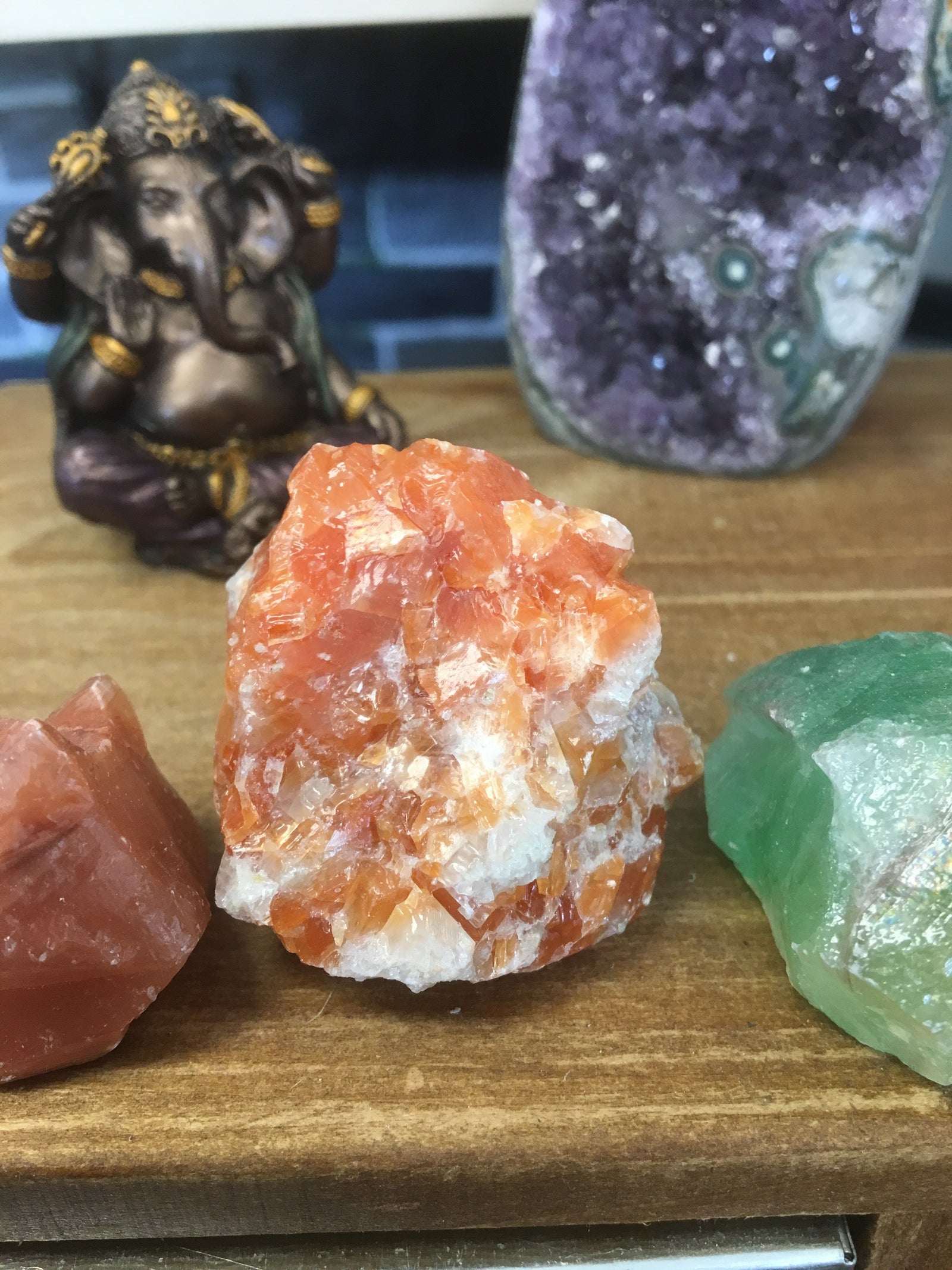 Orange Calcite Natural Single Gemstone (Raw) - Cast a Stone