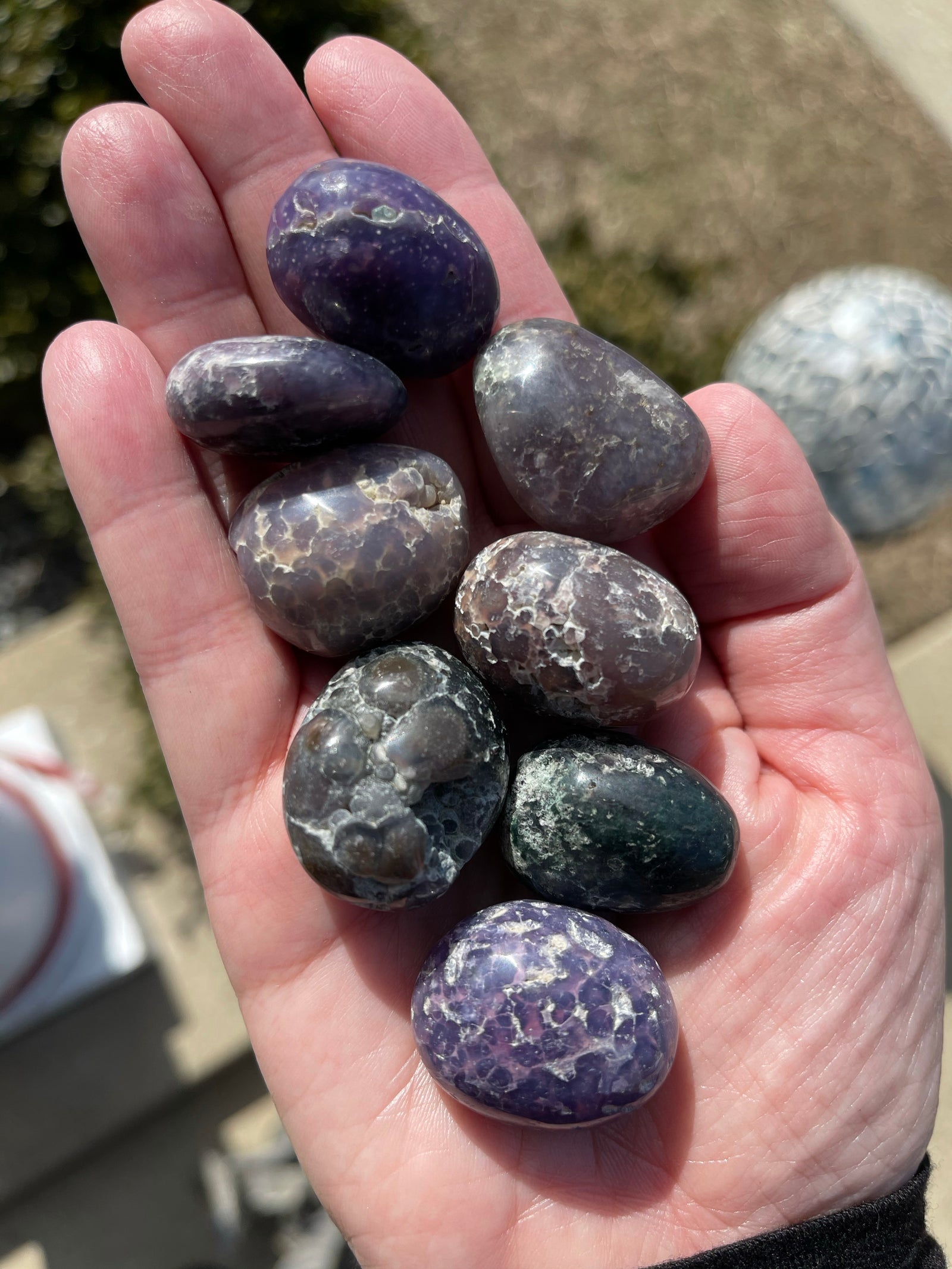 Grape Agate Tumbled Gemstone
