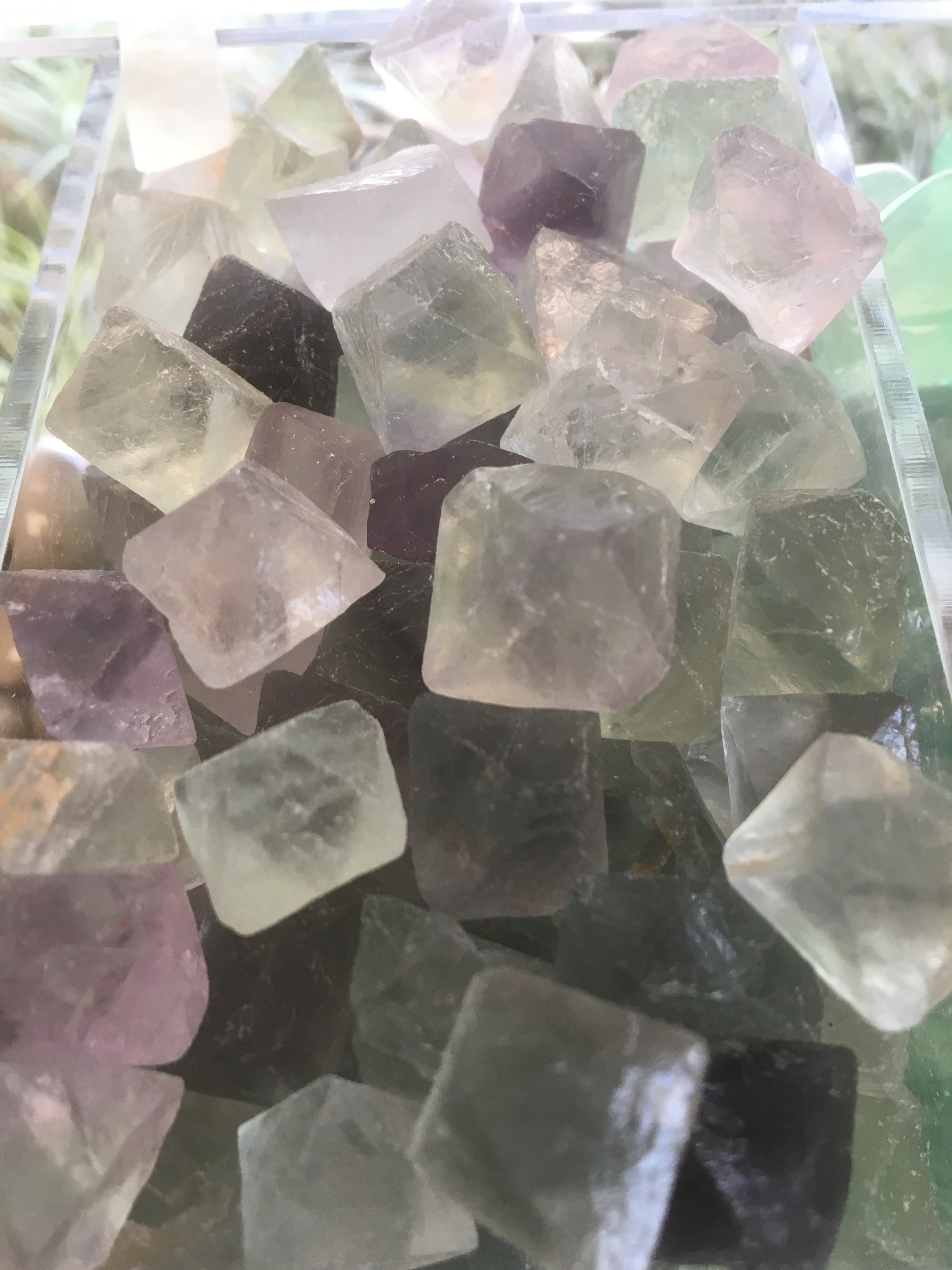 Fluorite Octahedron Natural Gemstone