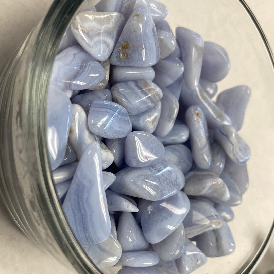 Blue Lace Agate Tumbled Gemstone