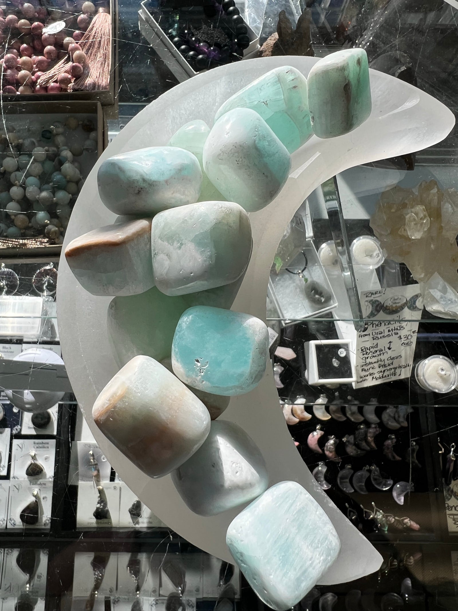 Caribbean Blue Calcite Tumbled Gemstone