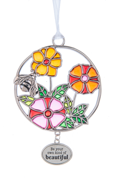 Be your own kind of beautiful - Bee and Flower Ornament