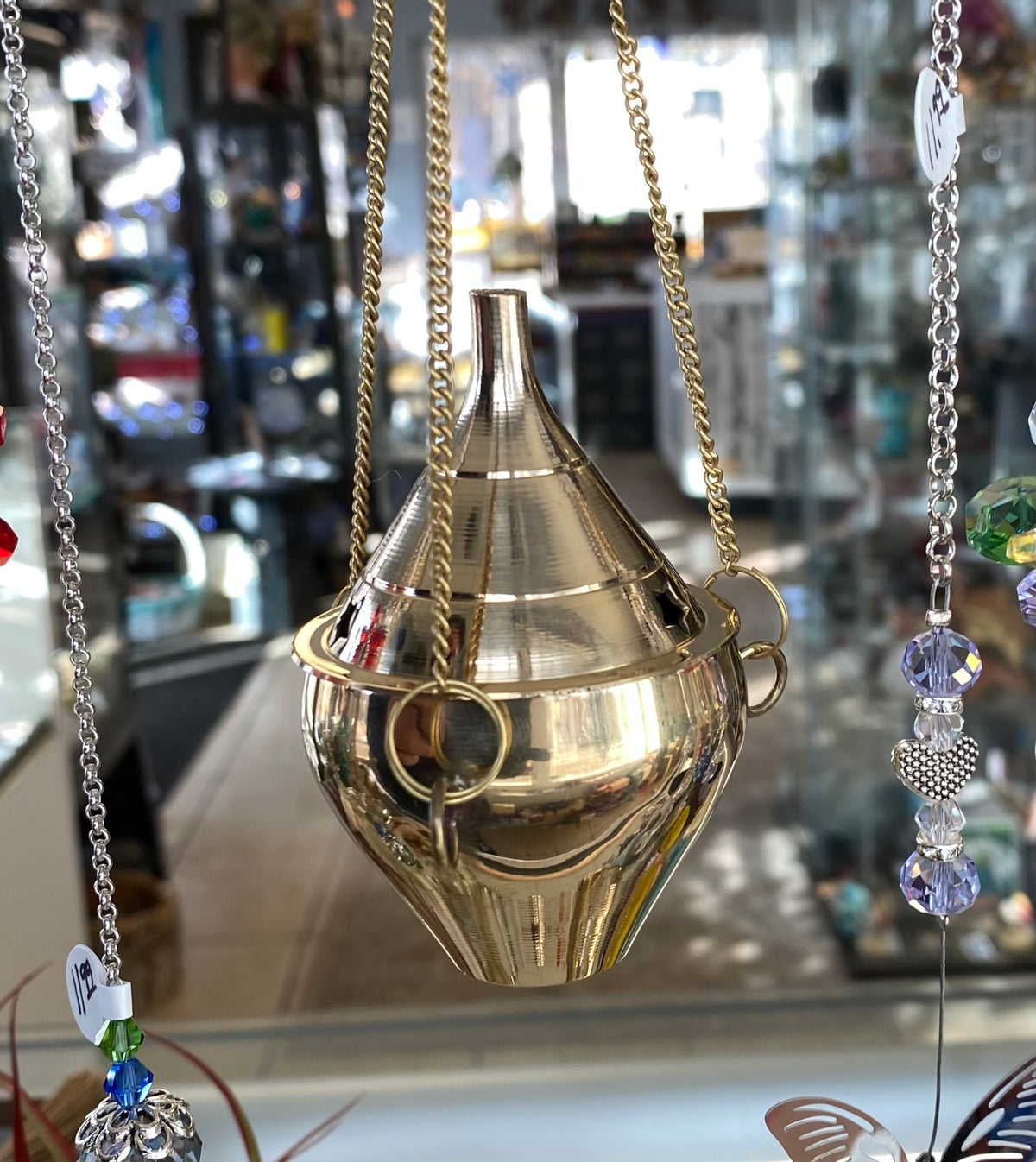 Hanging Brass Censer Incense Burner 3.5&quot;