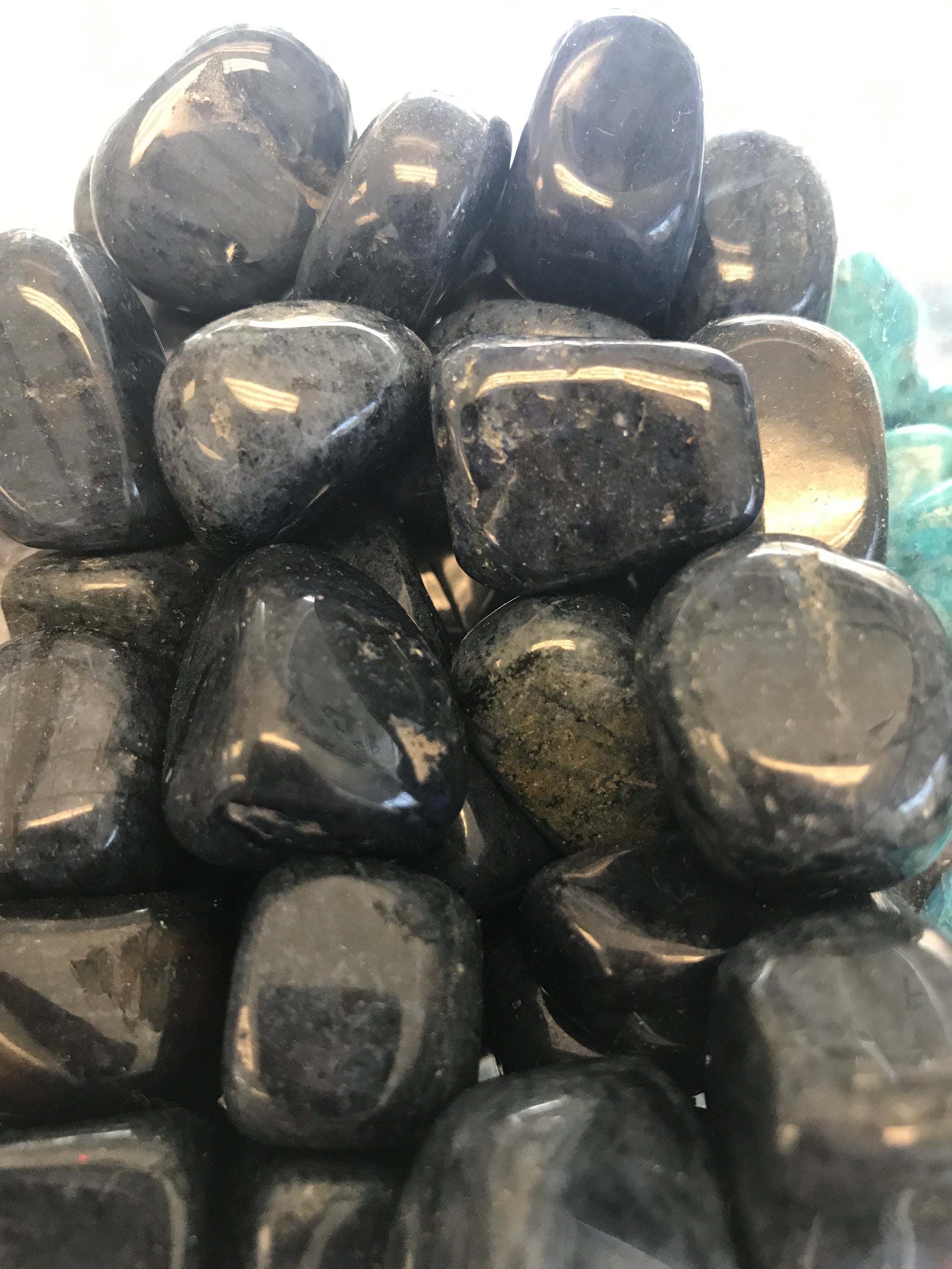 Dumortierite tumbled single gemstone - Cast a Stone