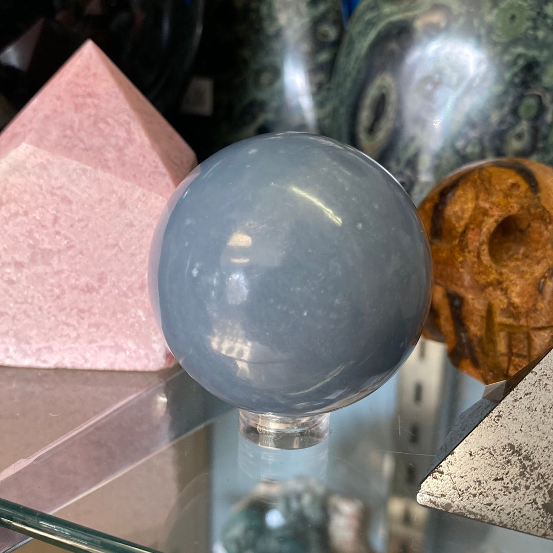 Angelite Polished Gemstone Sphere