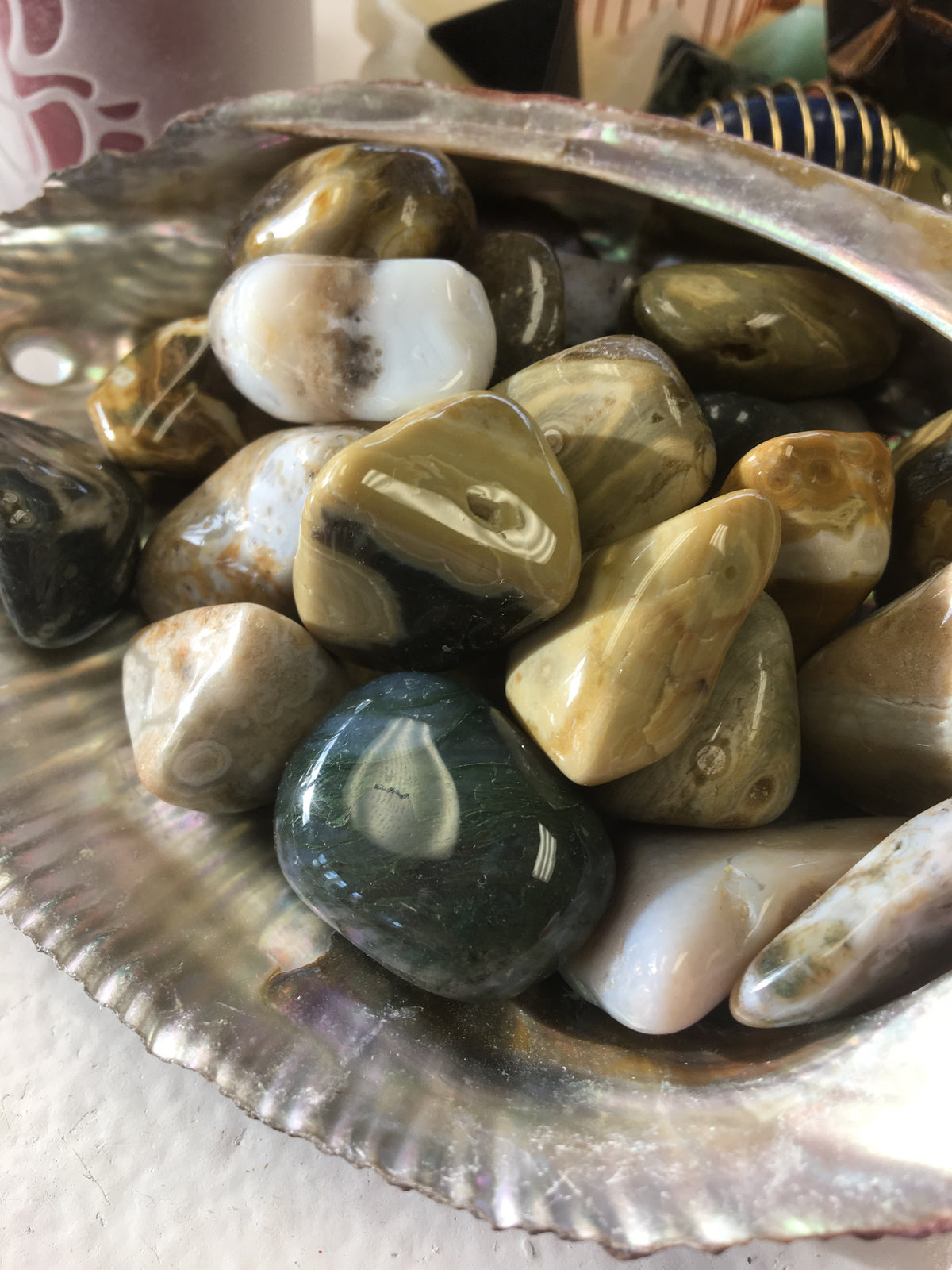 Ocean Jasper Tumbled Gemstone