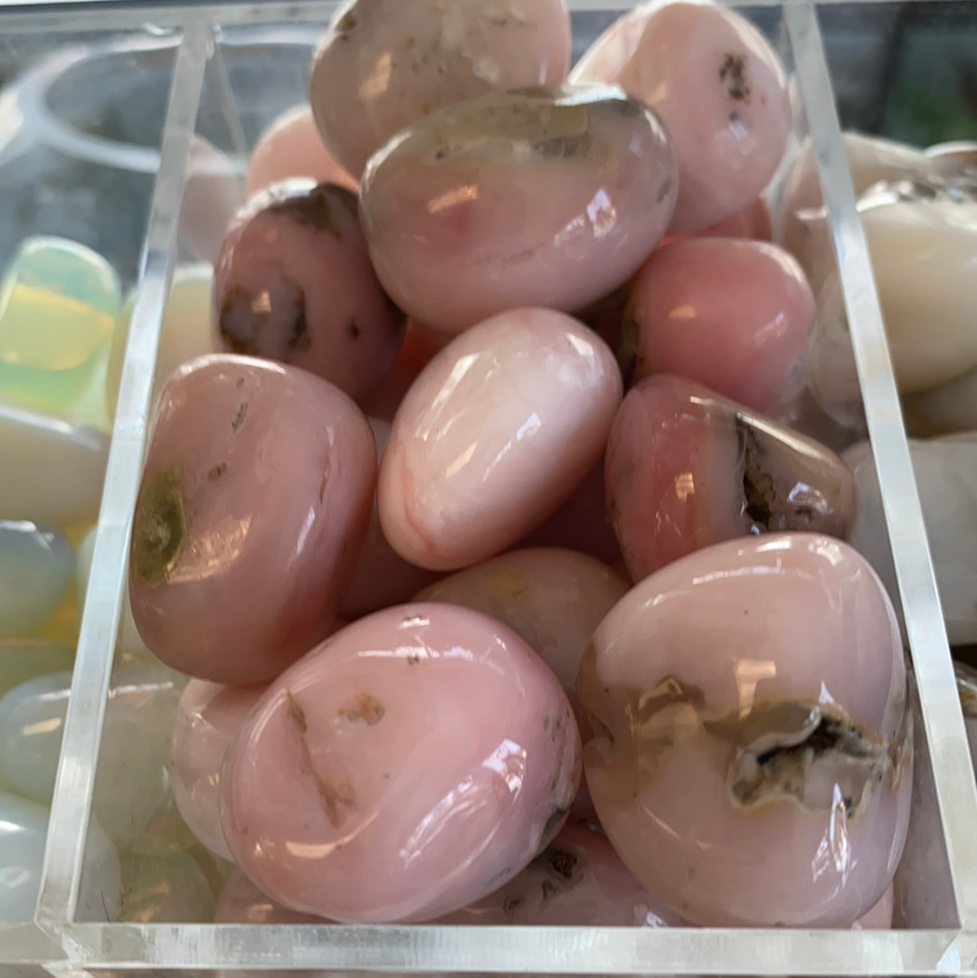 Pink Opal Tumbled Gemstone