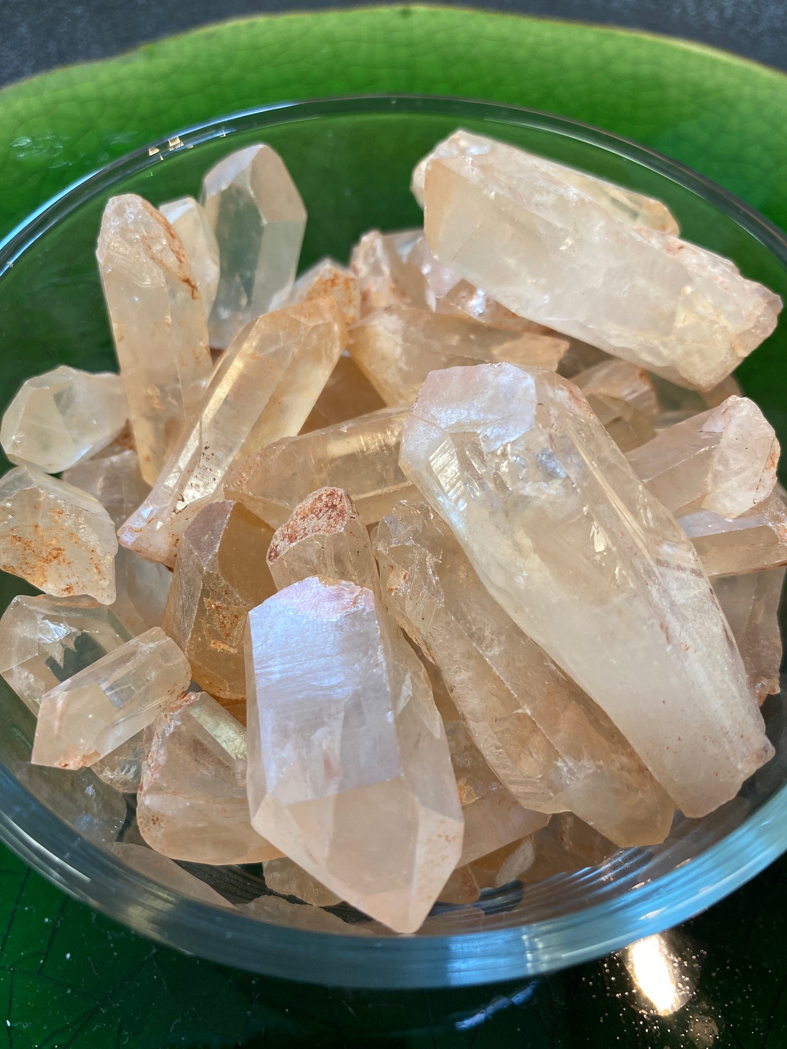 Tangerine Quartz Point Natural Gemstone